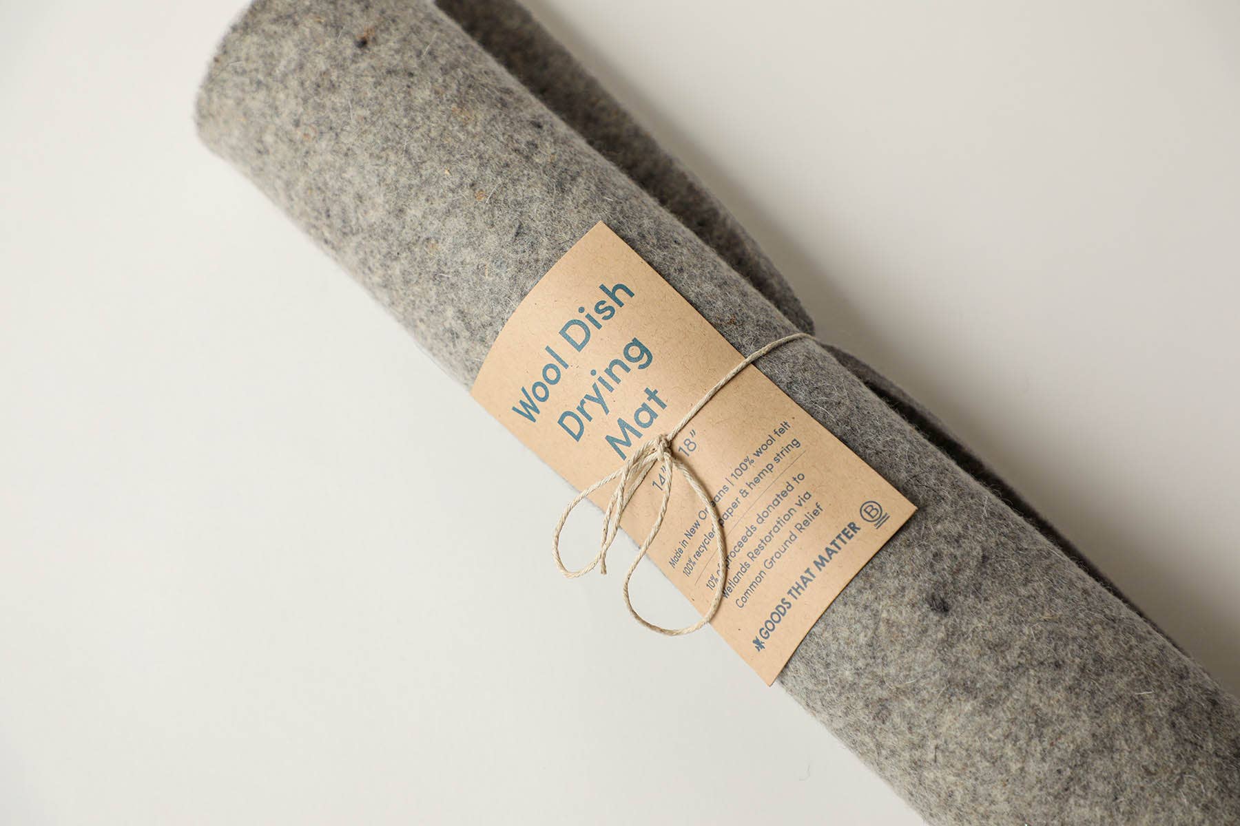 Goods That Matter - Wholesale Dish Drying Mat/Rack - Wool Eco Dish Drying Mat - Gives to Wetland Restoration2