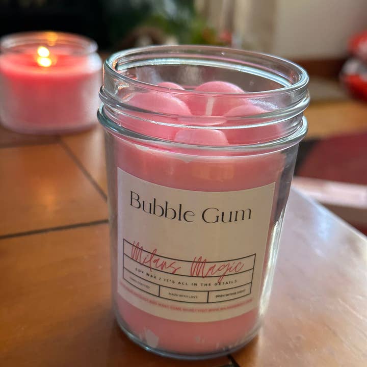 Milans Magic - Wholesale Jar/Filled Candle - Bubble Gum Pink Candle1