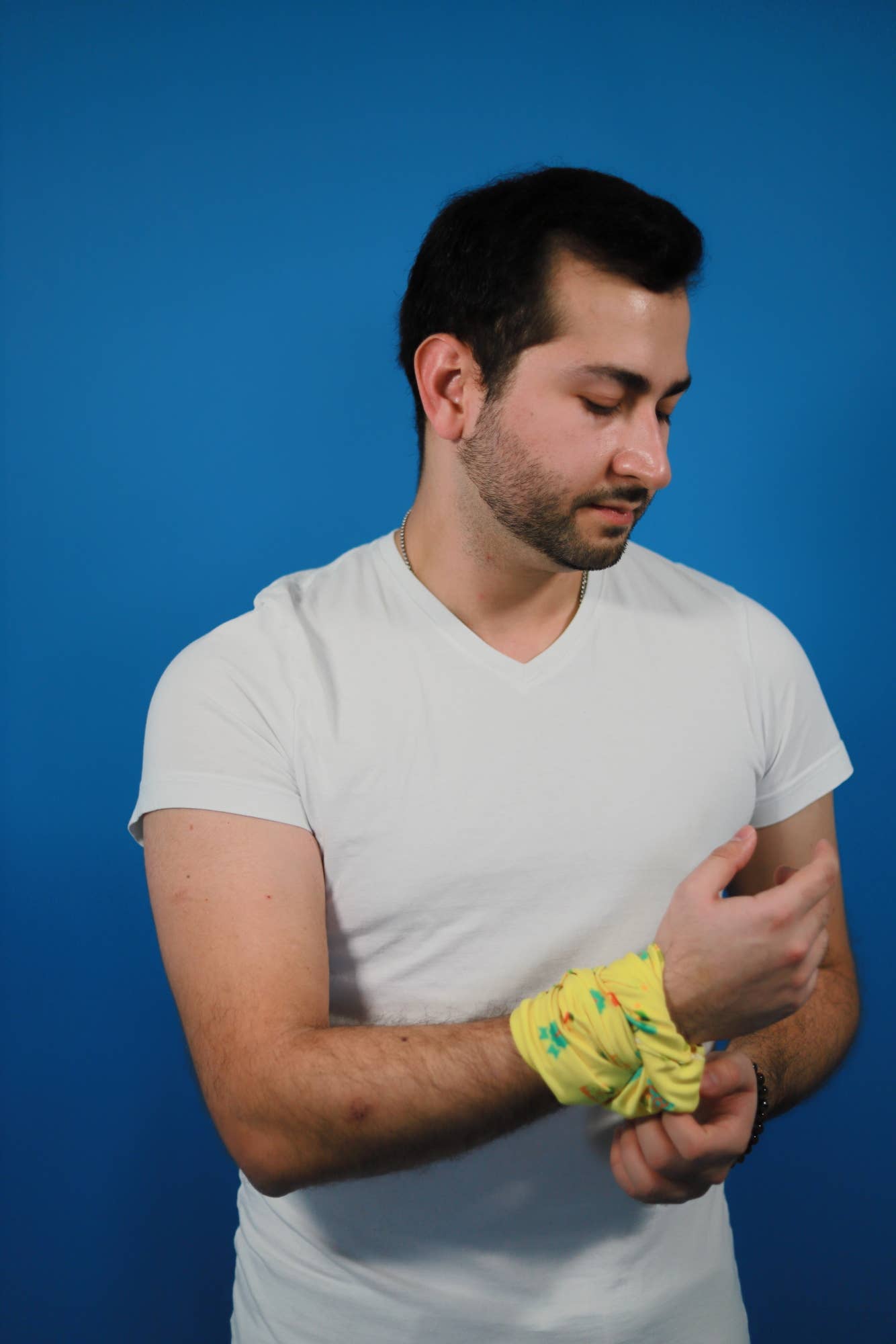 Scarf Designers - Wholesale Bandana - Unisex - Yellow Bandana with Cycling Design3