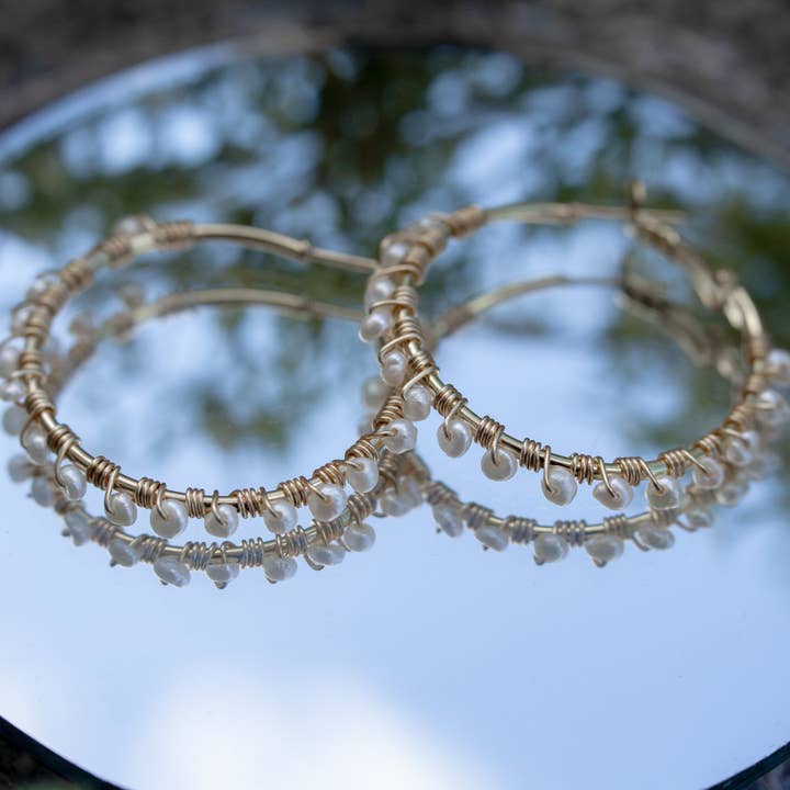 The "Claire" | Dainty Earrings | Handmade Spring Earrings | for wholesale by Wildheart Jewelry Co.