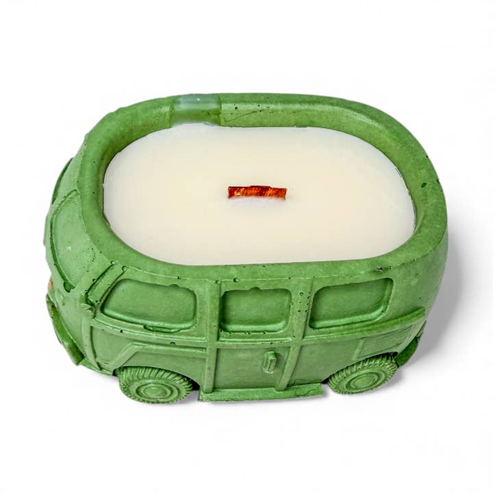 Little KT Company - Wholesale Jar/Filled Candle - Retro Van Candle | Wood Wick0