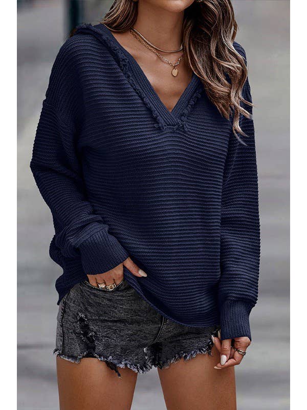 Miss Sparkling - Wholesale Knit Sweater - Women's - Long sleeve sweater with hood6