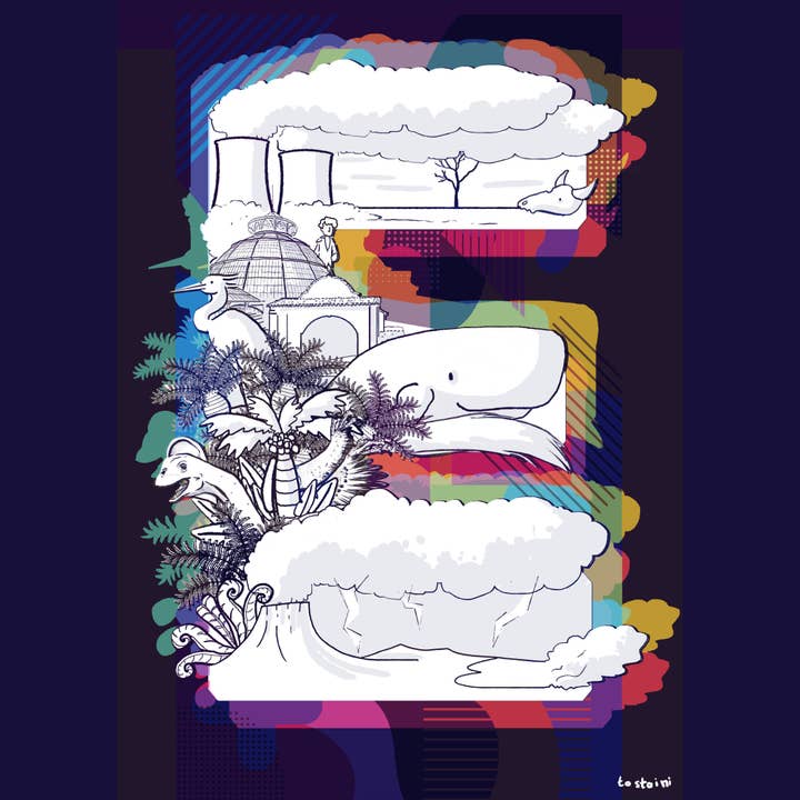 Postapokalyptisk typografisk affisch med för wholesale av Tostoini