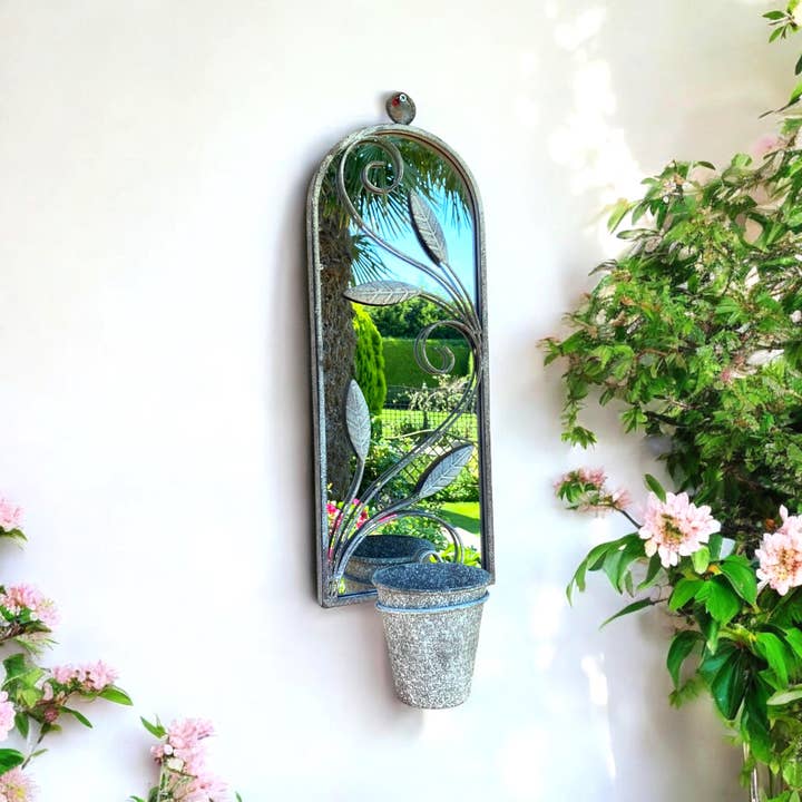64Cm Wall Mirror With Single Planter for wholesale by Minster Stylish Living Ltd
