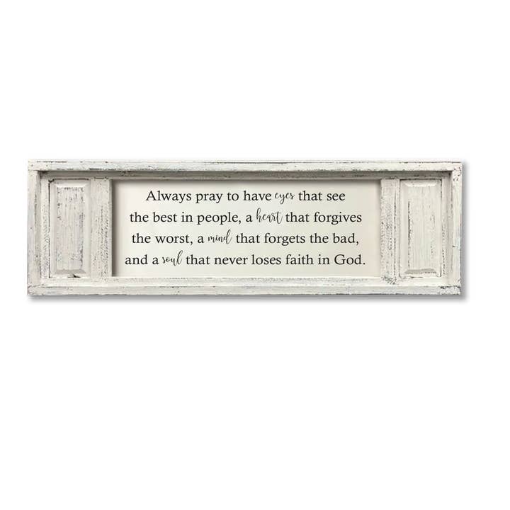 SMALL DOUBLE PANEL CANVAS ALWAYS PRAY TO HAVE EYES for wholesale by Jarmz Designs