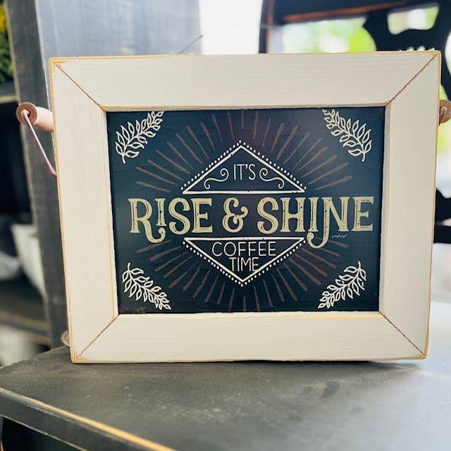 JP6702 Rise and Shine- Coffee- Kitchen- Morning- Bar- Sign for wholesale by JanMichaels Art & Home