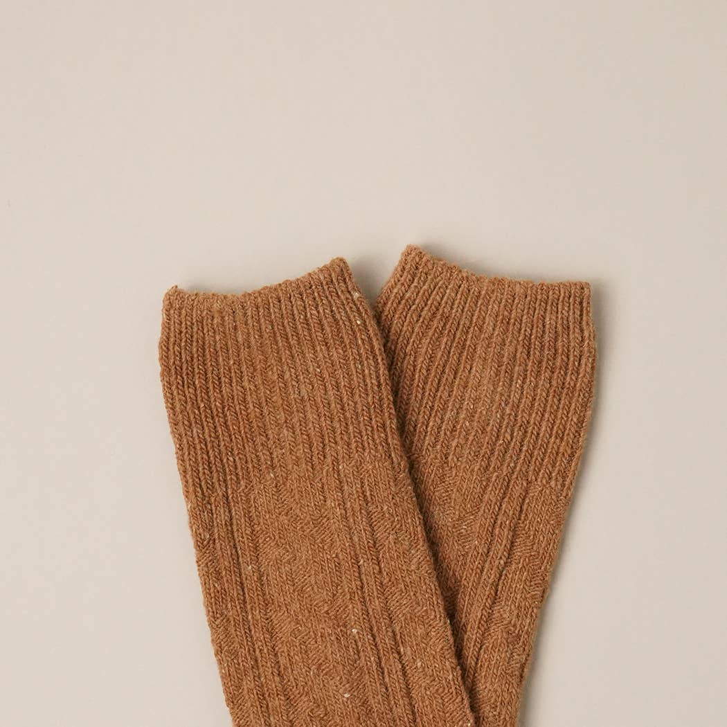   Women's Rib Knitted Wool Blend Crew Socks. for wholesale on Faire7