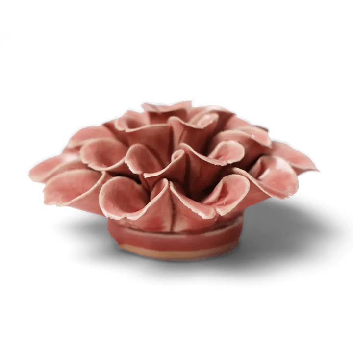 English Garden Ceramic Flower Wall Art Flower Pink 11 for wholesale on Faire1
