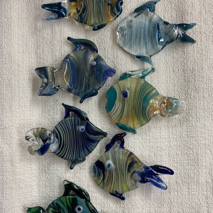 Terrapin Glass Gardens – wholesale Individuell berlock/hänge – Hand skulpterade glas fisk hängen