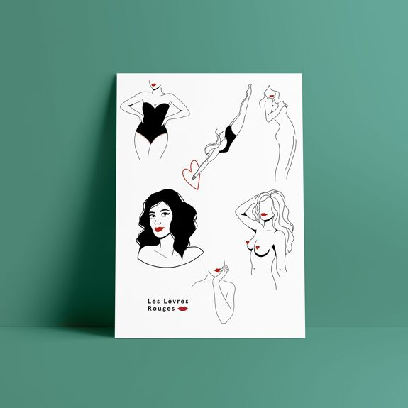 Bernard Forever - Wholesale Temporary Tattoo - Temporary tattoos - Red lips0