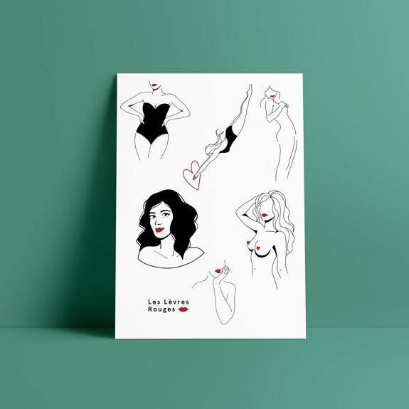 Bernard Forever - Wholesale Temporary Tattoo - Temporary tattoos - Red lips