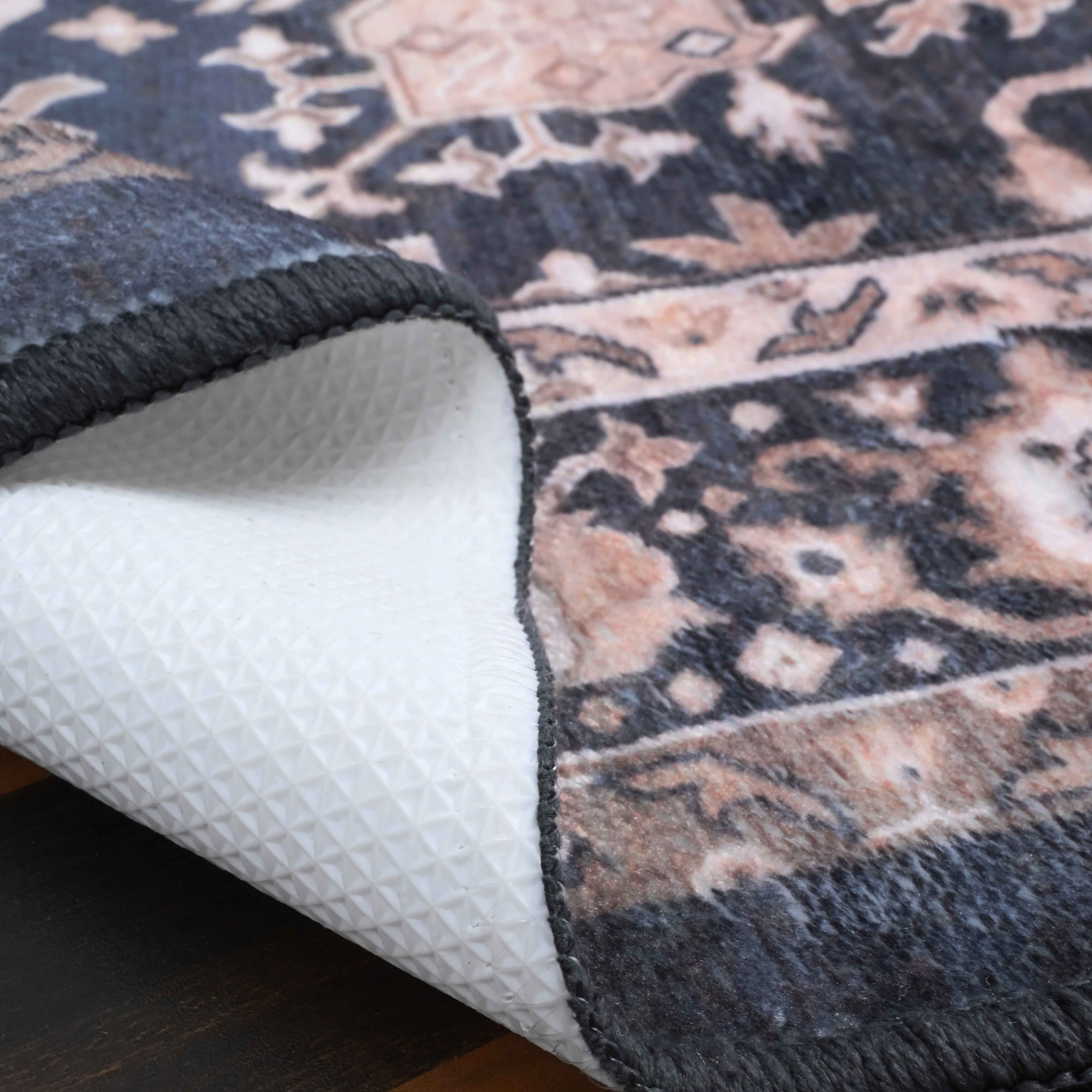 Bed Bath Fashions - Wholesale Area Rug - Bibb Home Washable Flannel Printed Accent Rug with Latex Bac19