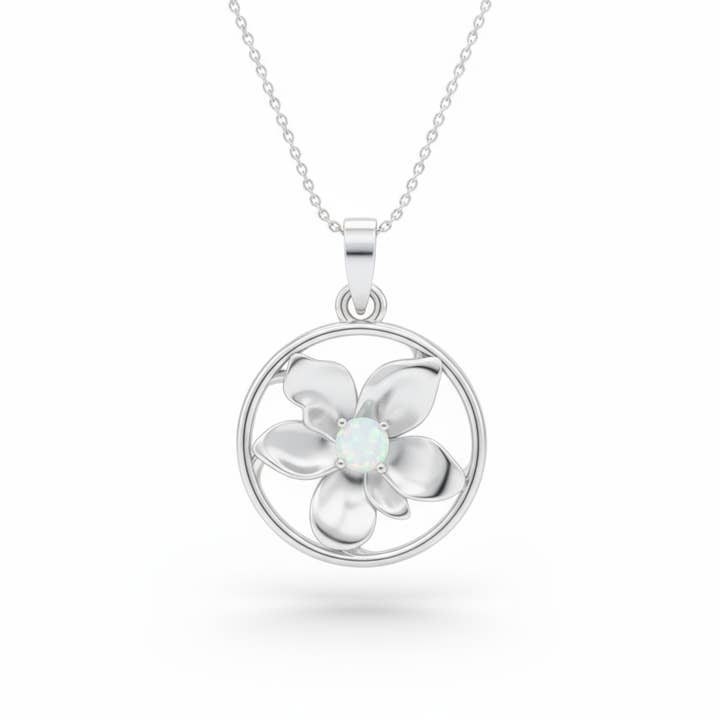 Oleander Kette Echtsilber für den Großhandel von Pervoné