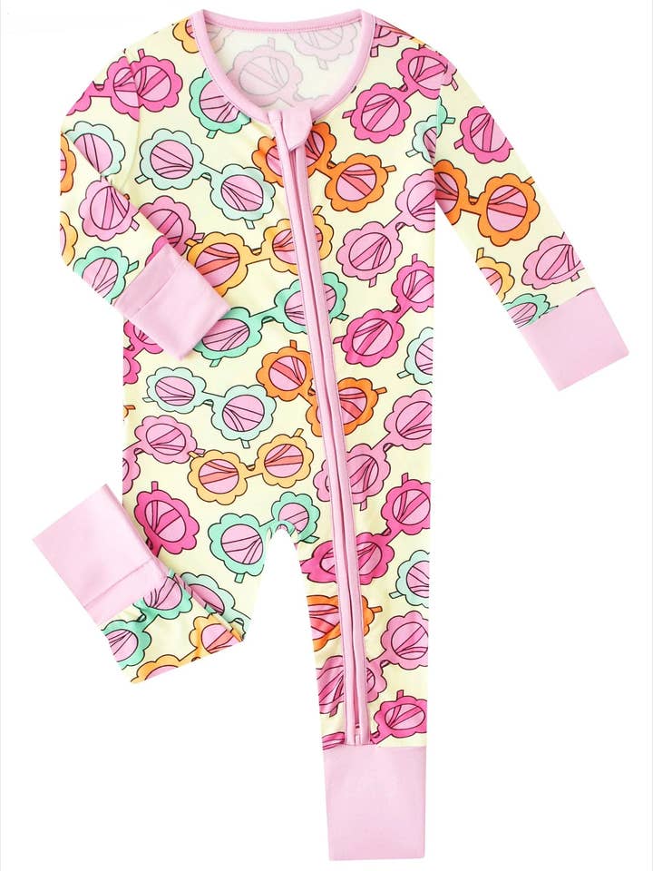 PoshTOT Sunglasses Bamboo Baby Convertible Zippy Romper for wholesale by Charlie's Project Kids