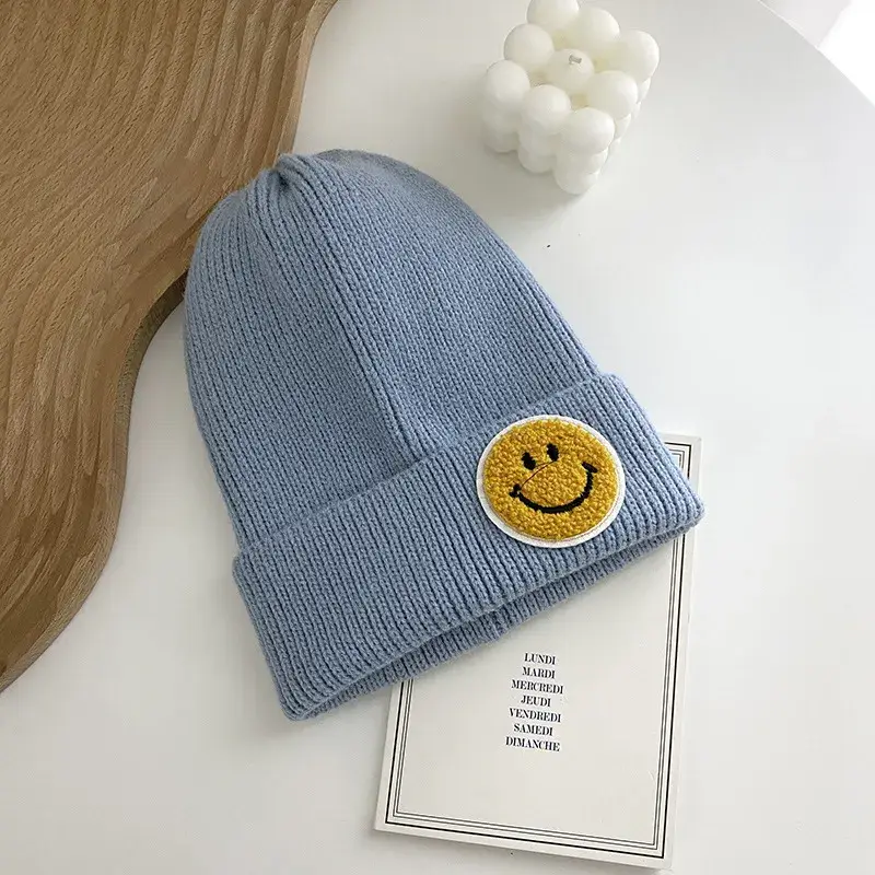 Sweet Cherry Sky - Wholesale Beanie - Women's - Smiley Face Beanie Cap Hat Assorted Colors2