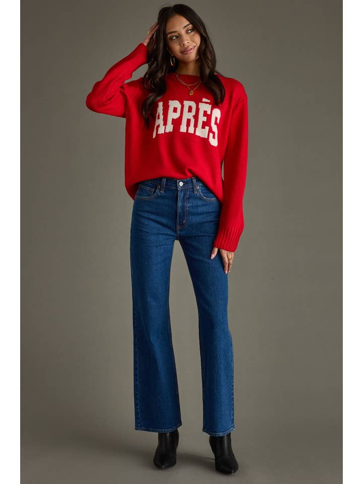 Panache Apparel Co. - Wholesale Knit Sweater - Women's - Red Apres Sweater2