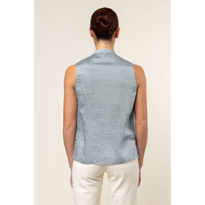 Naked Zebra - Wholesale Tank Top - Women's - Lightweight Band-collar Sleeveless Top