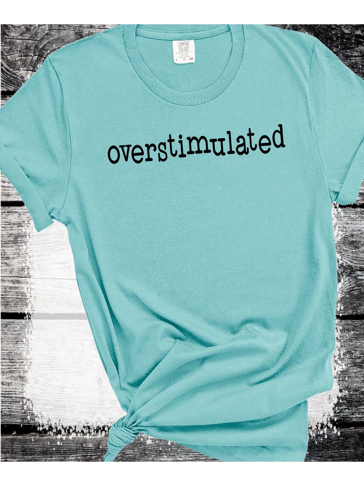 A Blessed Texas Mess Boutique - Wholesale Graphic Sweatshirt - Women's - Comfort Colors® Overstimulated sensory overload Funny TShirt2