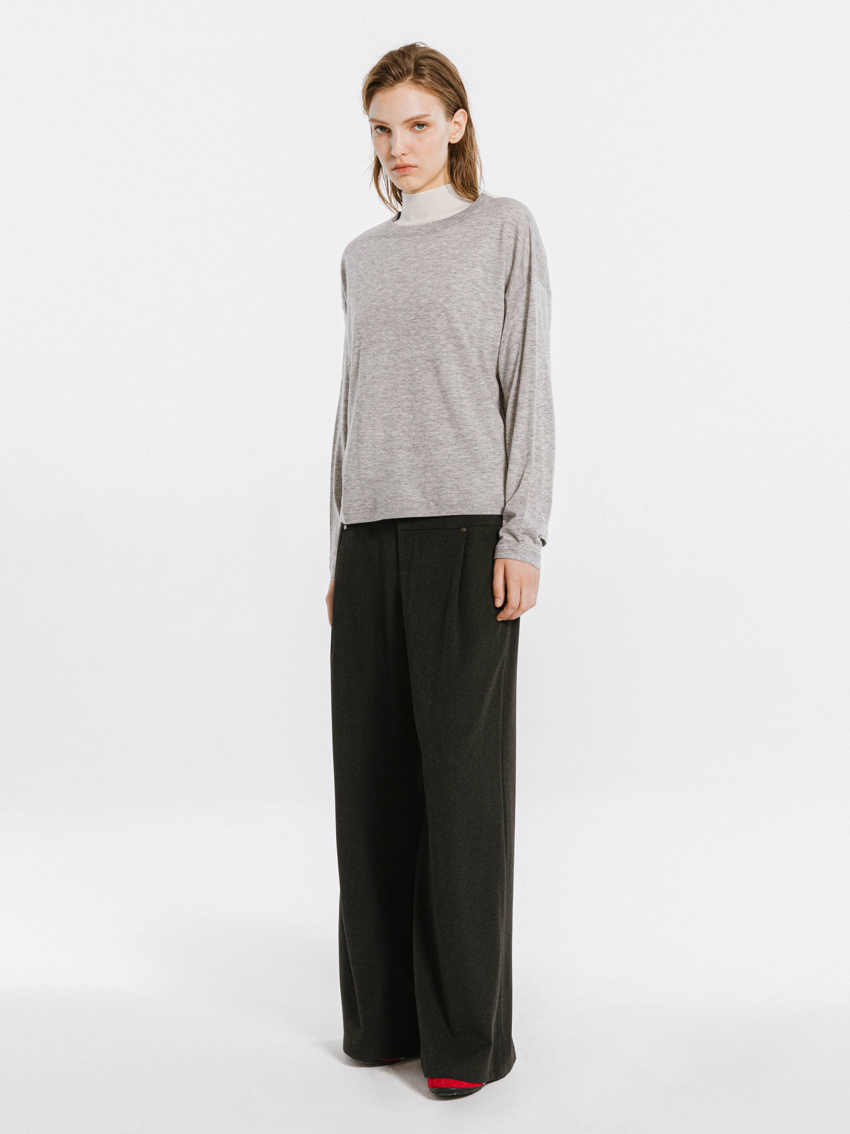 CUBIC - Wholesale Knit Top - Women's - Crew Neck Long Sleeve Top with Wool Blend12