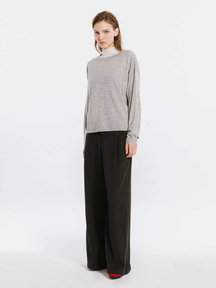 CUBIC - Wholesale Knit Top - Women's - Crew Neck Long Sleeve Top with Wool Blend12