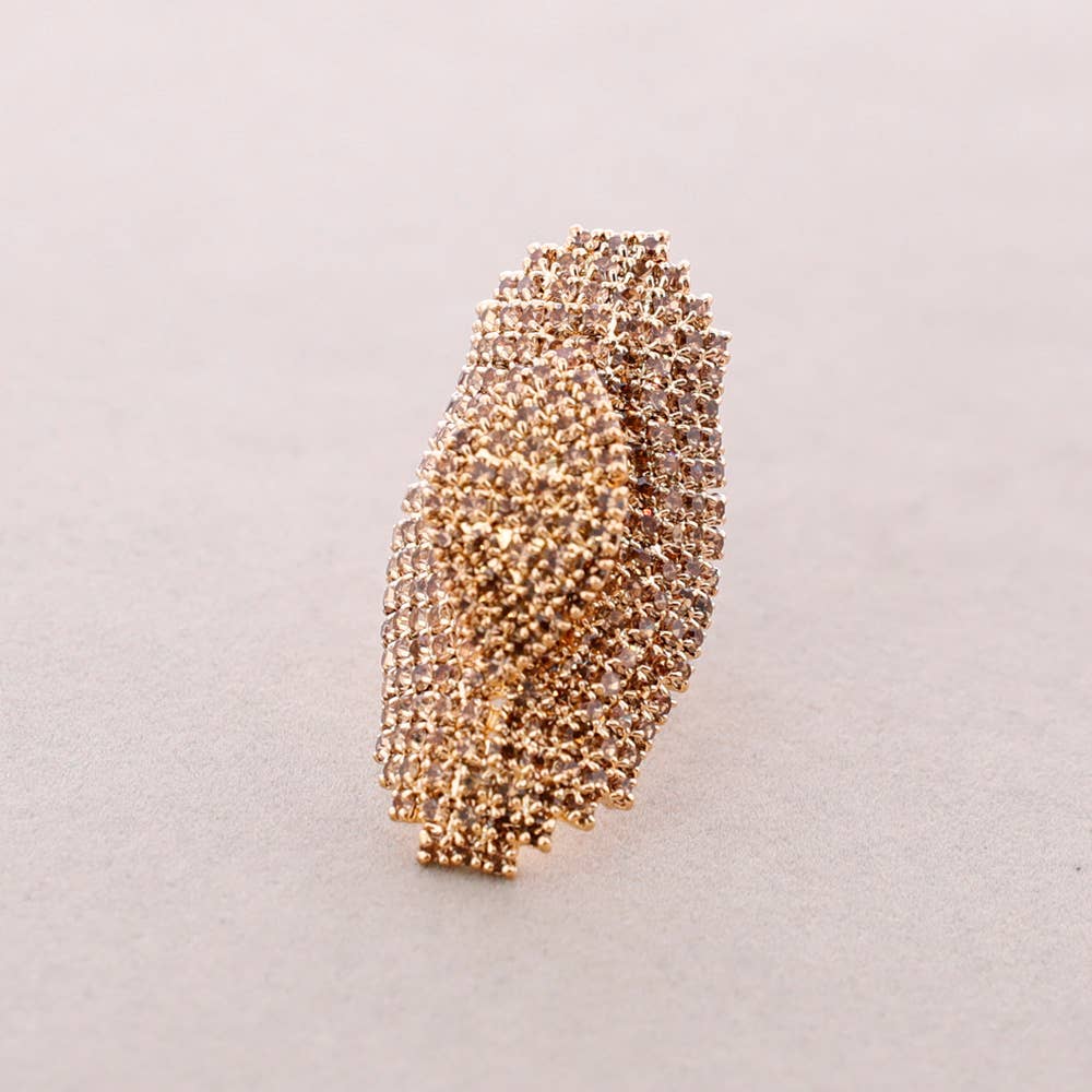 Sonata - Wholesale Multi-Stone Ring - Adjustable Metal Crystal Ring4