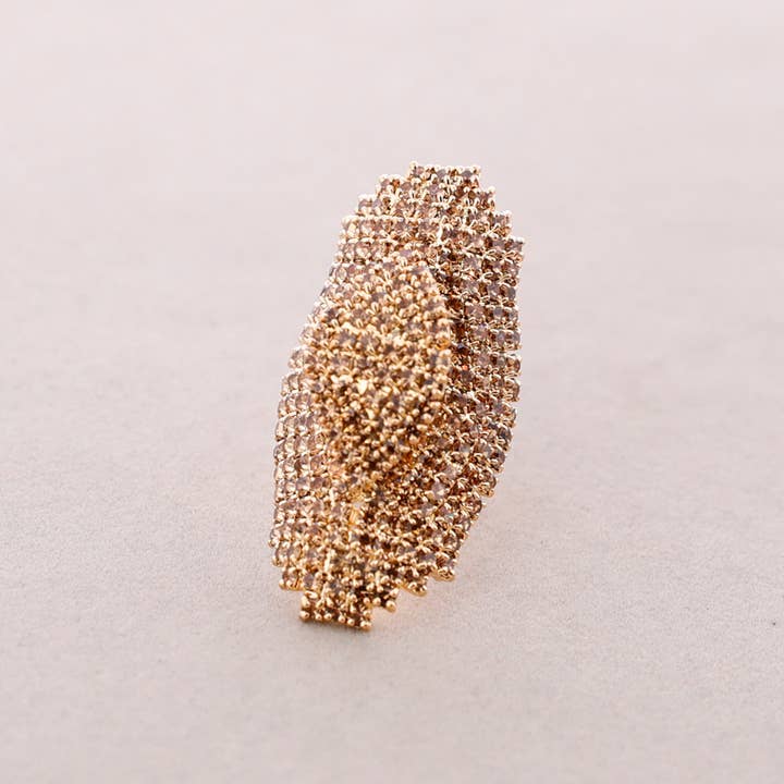 Sonata - Wholesale Multi-Stone Ring - Adjustable Metal Crystal Ring4