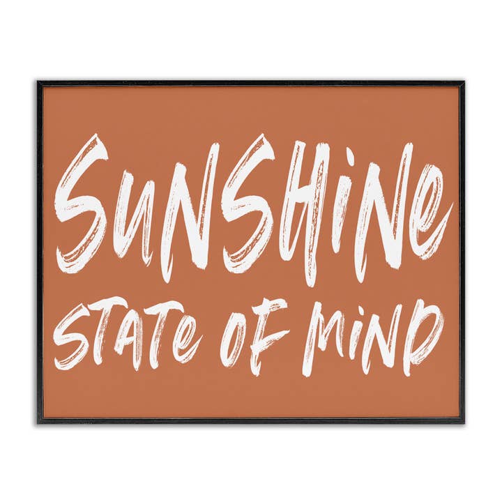 État d'esprit ensoleillé d'été - Art mural encadré pour la vente par Stupell Industries