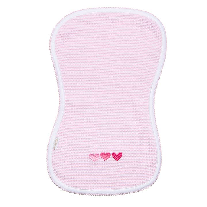 A Dodo Baby – wholesale Rapduk - Baby – Hearts Burp Tyg - Rosa Popcorn