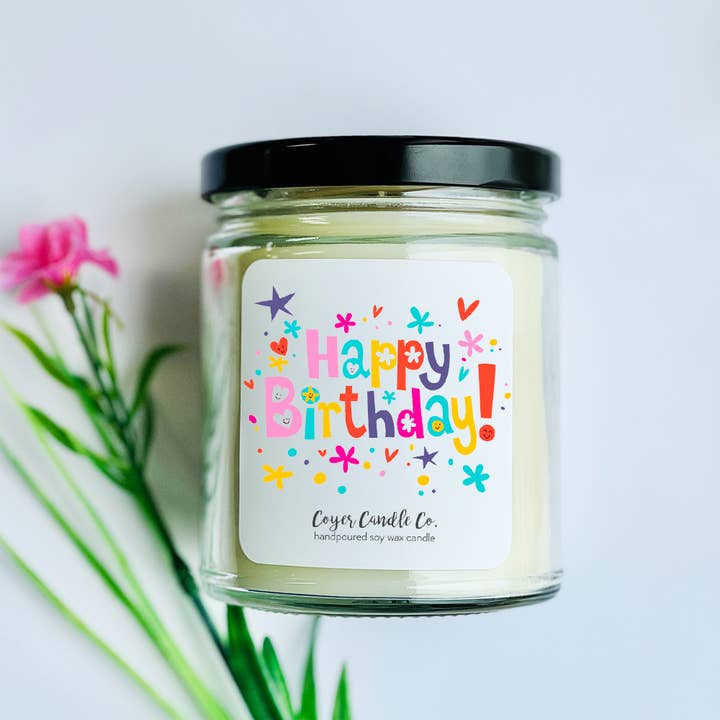Coyer Candle Co. - Wholesale Jar/Filled Candle - Happy Birthday | 9 oz Candles3
