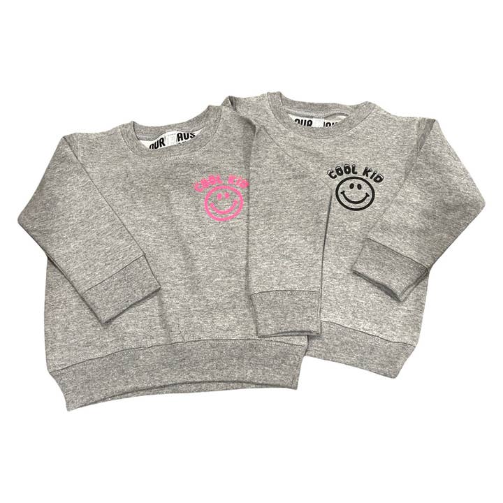 Toddler Crewneck Sweatshirt COOL KID for wholesale by OURHHAUS
