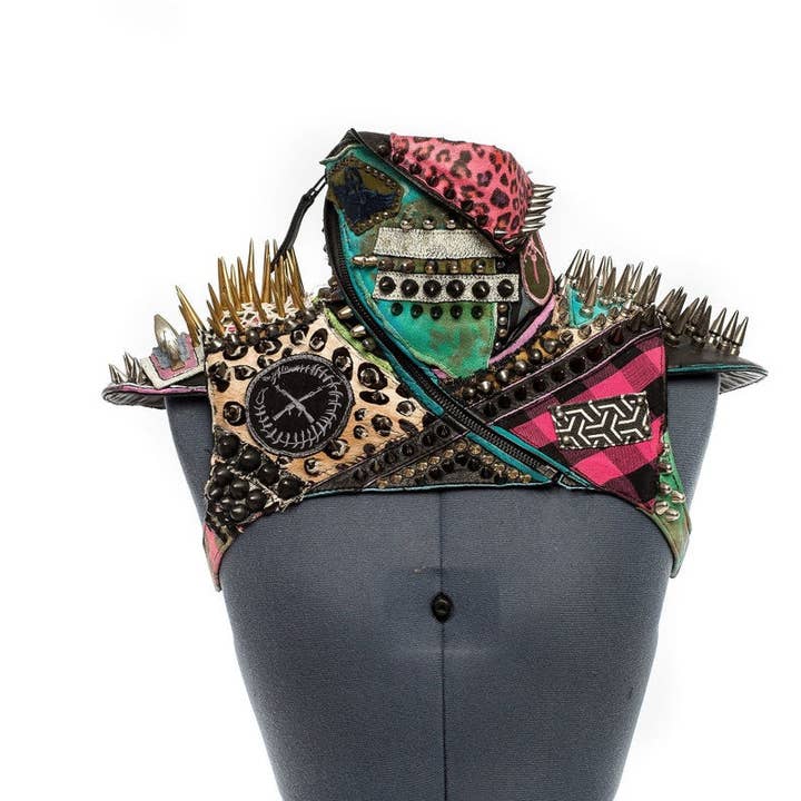 JUNGLE TRIBE - Wholesale Blouse - Women's - Total Chaos Spiked Leather CropTop1