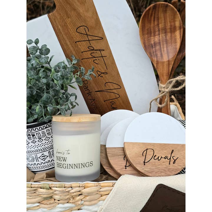 Stillwater Laser Engraving - Wholesale Basket - Custom Housewarming Basket with Spoon Set5