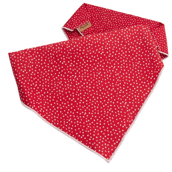 Rotes Tupfen-Haargummi-Hundebandana für den Großhandel von Life for Pawz