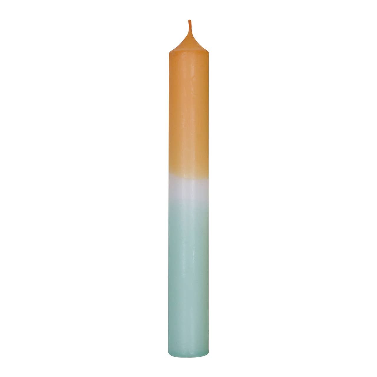 Wurm – Velas de decoração por atacado – Vela cônica DipDye Cor: tangerina/menta (L/A/P) 2x18x2cm Duração de queima aprox. 8 horas.0