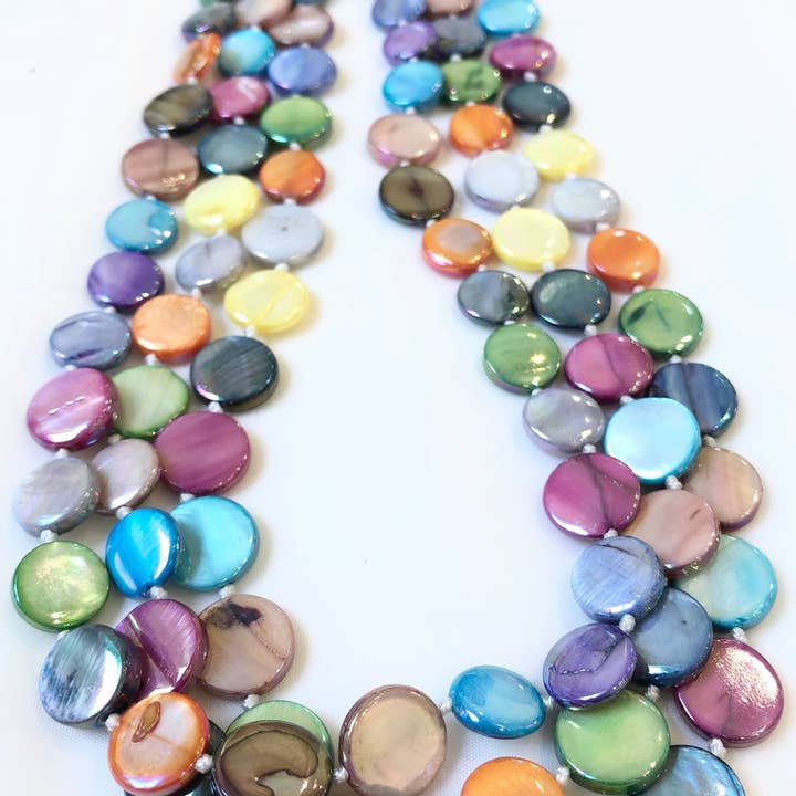 Studio G – wholesale Beaded/pearl necklace – #8023-3 Strand Mother Of Pearl17
