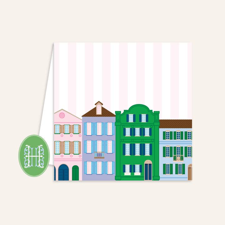 Hattie Hill Designs, LLC - Wholesale Everyday Greeting Card - "Rainbow Row" Enclosure Card