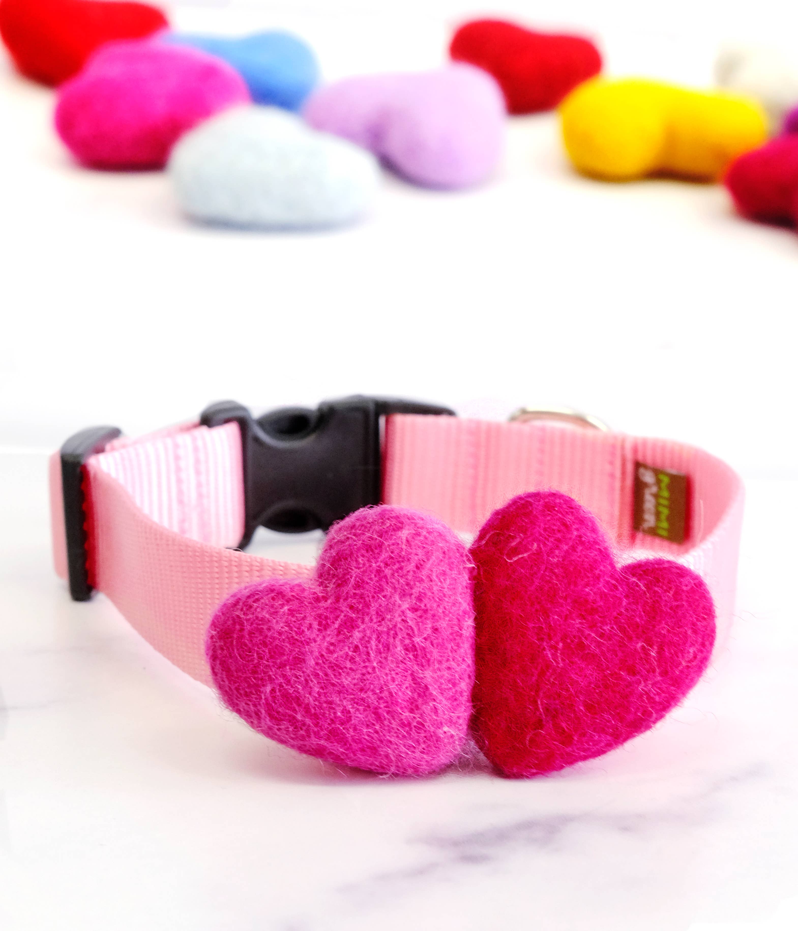 Mimi Green - Wholesale Pet Collar - Dog - We Heart You Dog Collar Accessory (Double) 7 Color Combos10