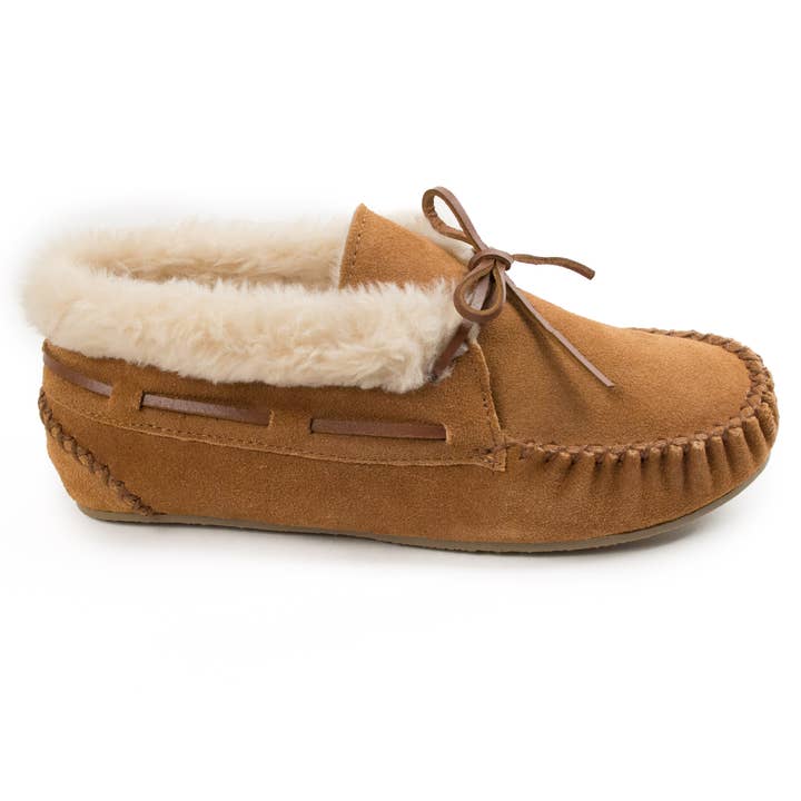 Minnetonka - Wholesale Slippers - Women's - Women's Chrissy Cozy Pile Lined Suede Slipper House Shoe4