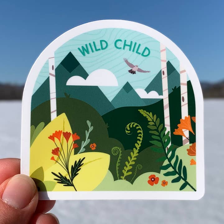 Wild Child - Outdoor Sticker - Waterproof Vinyl Sticker for wholesale by Cloud on a Mountain
