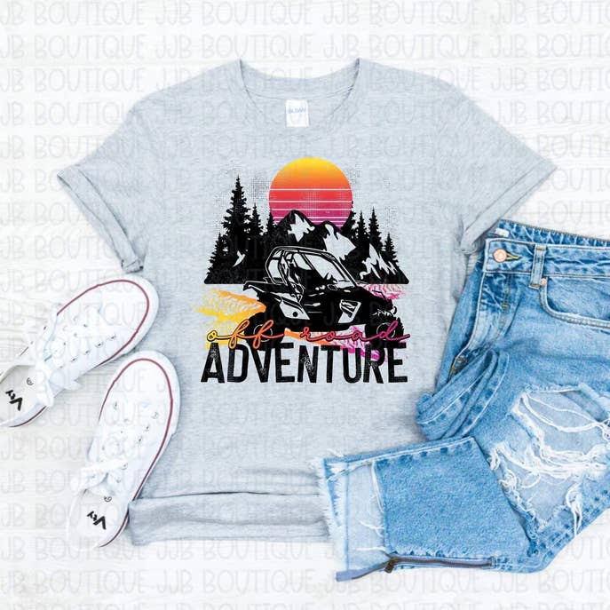 Off Road Adventure scripty Tee for wholesale by Rockin’ 5A Apparel
