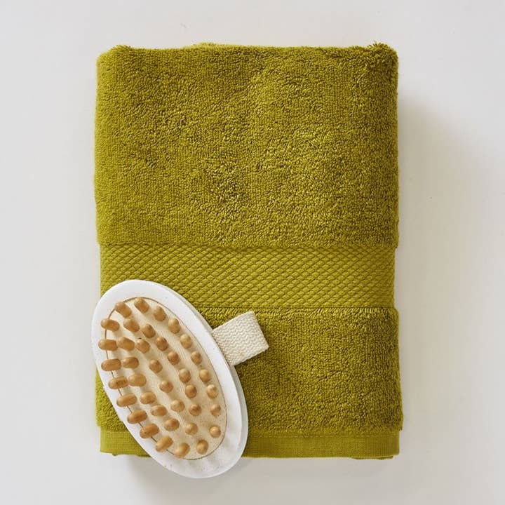 TOWEL 50/100 Vert olive for wholesale by Sylvie Thiriez