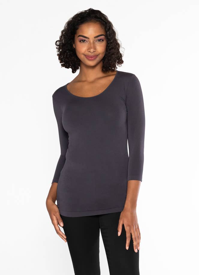 C'est Moi Clothing Co - Wholesale Knit Top - Women's - Bamboo 3/4 Sleeve Top- CEBT120615