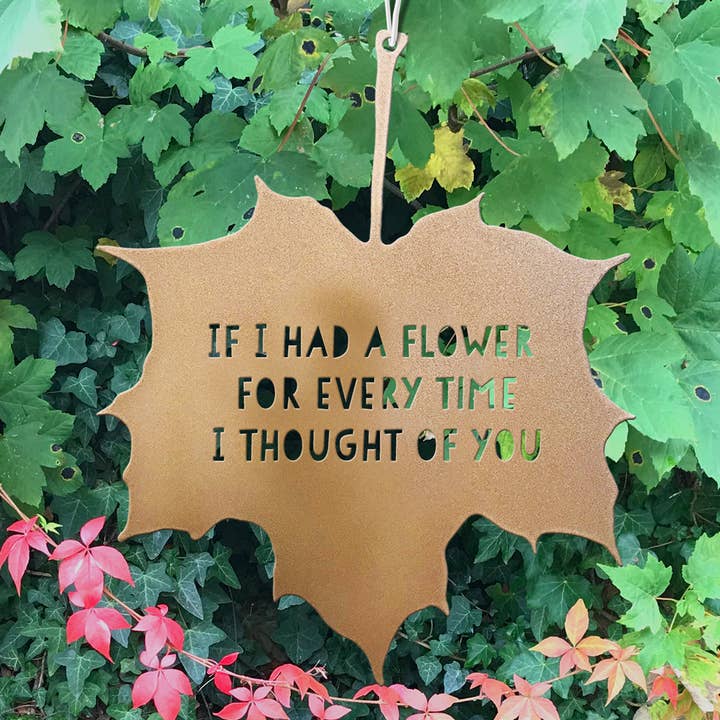 Leaf Quote - If I had a flower for wholesale by A Blackbird Sang