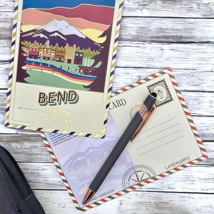 Landmarks Unlimited - Wholesale Postcard - Bend - Oregon - Postcard - Textured Foil
