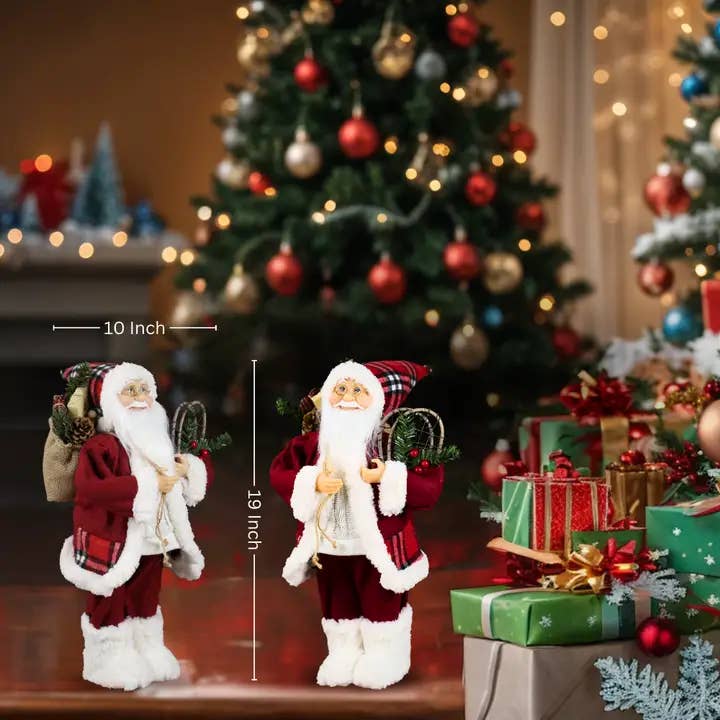 SINT - Wholesale Christmas Decoration - SINT 18 Inch Christmas Standing Santa Claus Doll Statue Figurine Ornament23