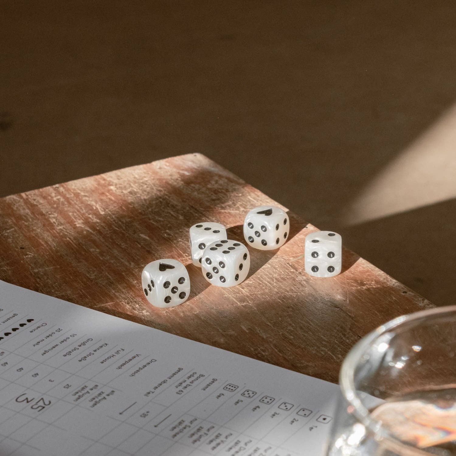 Eulenschnitt - Wholesale Dice - Black pearl cube set (VE = 8 sets)7