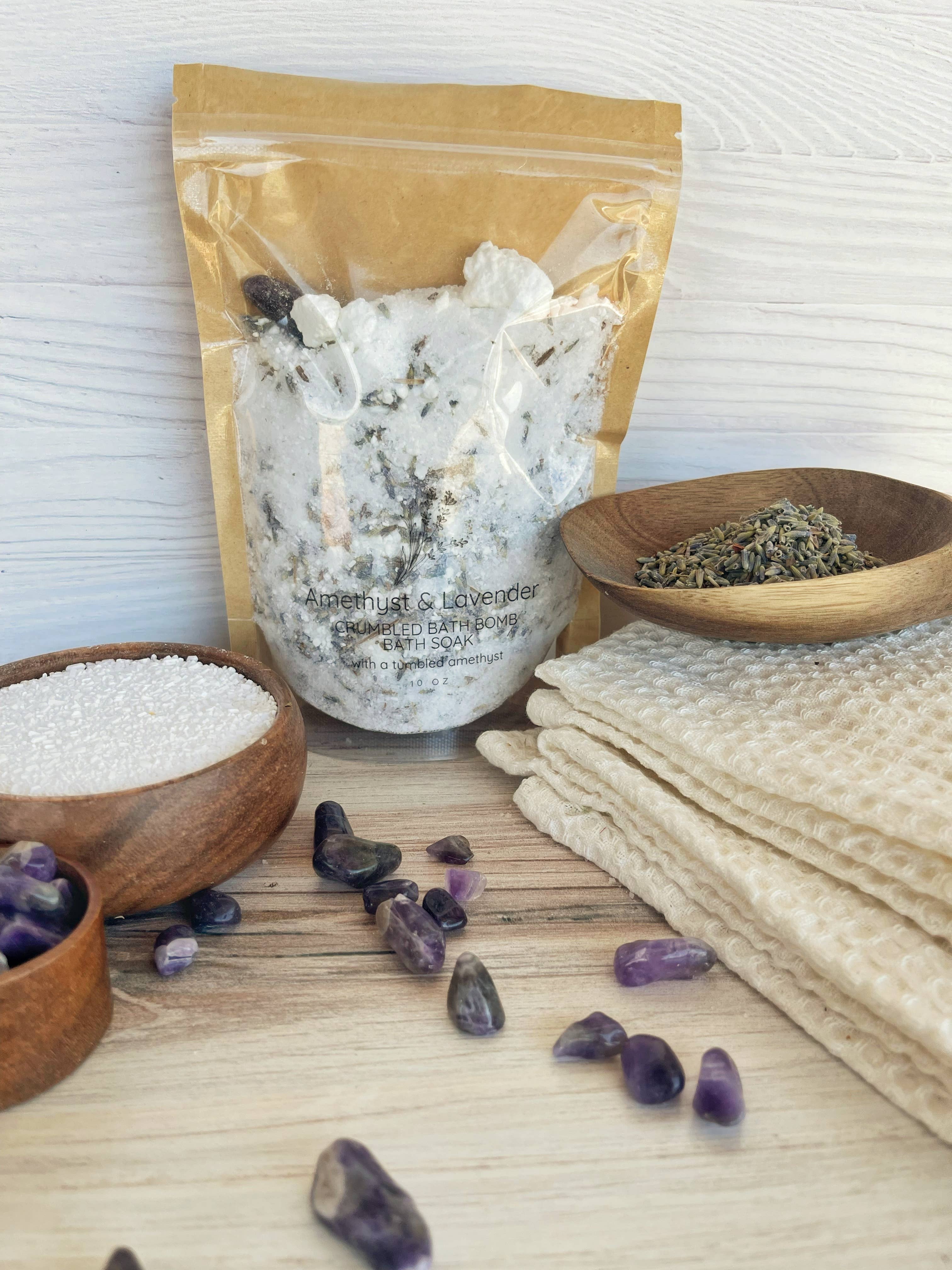 Rage Gems & Jewelry - Wholesale Bath Soak/Milk - Amethyst & Lavender Crumbled Bath Bomb Bath Soak6