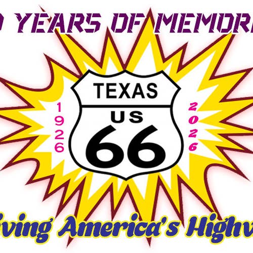 Route 66 Fridge Magnet Celebrating 100 Years of Route 66 for wholesale by DK LaserWorx