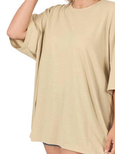 PLUS SIZE Cotton Drop Shoulder Box Tee for wholesale by Well Dressed