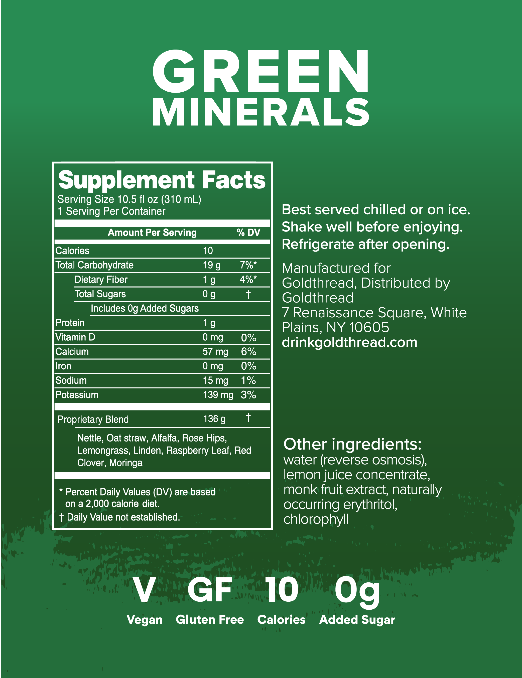 Goldthread Tonics - Wholesale Wellness Juice/Tonic - Green Minerals4